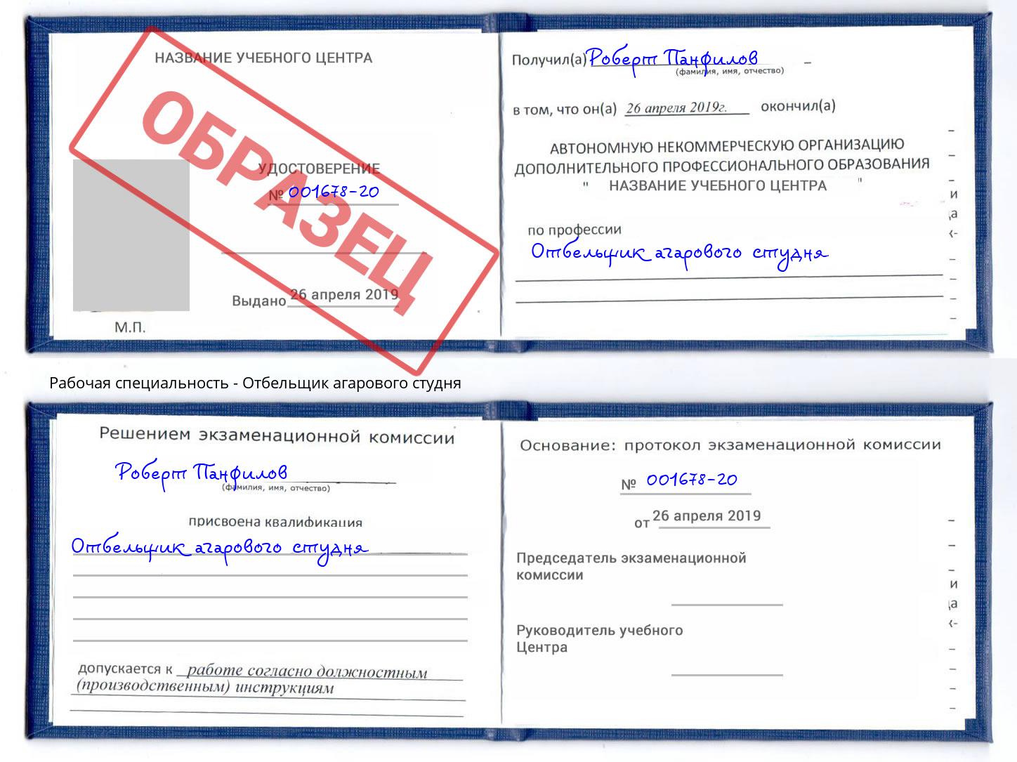 Отбельщик агарового студня Киселевск