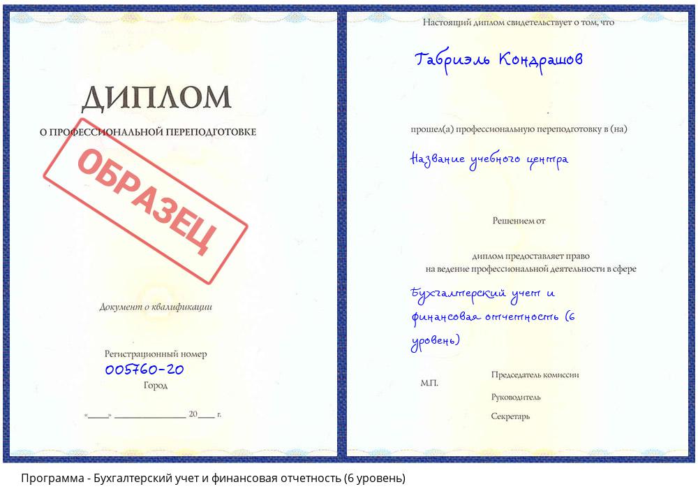 Бухгалтерский учет и финансовая отчетность (6 уровень) Киселевск